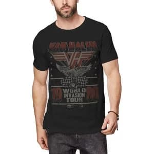 Van Halen - Invasion Tour '80 Mens Large T-Shirt - Black
