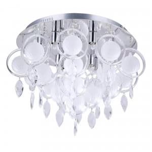 Litecraft Pluto 9Lt Opal Ceiling Light