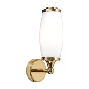Eliot 1 Light Bathroom Wall Light Polished Brass IP44, G9