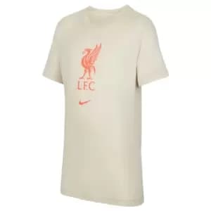 Liverpool 2021-2022 Evergreen Crest Tee (Fossil) - Kids