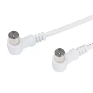 AV:Link 112.008UK Coaxial Lead Right Angle Plugs 2.0m