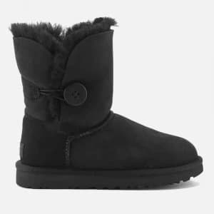 UGG Womens Bailey Button II Sheepskin Boots - Black - UK 4