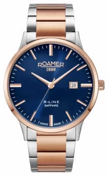 Roamer 718833 47 45 70 Mens R-Line Two Tone Steel Bracelet Wrist Colour - Silver Tone