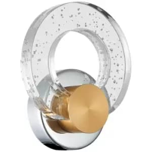 Spring Contemporary Integrated LED Wall Lamp Gold, Glass 3000K