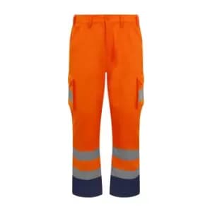PRO RTX High Visibility Mens Cargo Trousers (3XL R) (Orange)