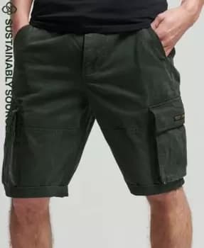 Superdry Mens Organic Cotton Vintage Core Cargo Heavy Shorts Green / Surplus Goods Olive - Size: 30