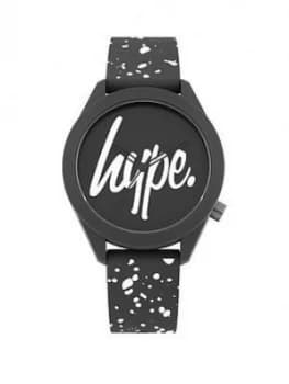 Hype Hype Black And White Hype Dial Black And White Speckled Print Silicone Strap Kids Watch