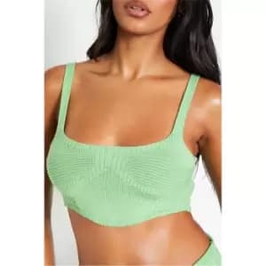 I Saw It First Green Knitted Bust Detail Bralet Co-Ord - Green