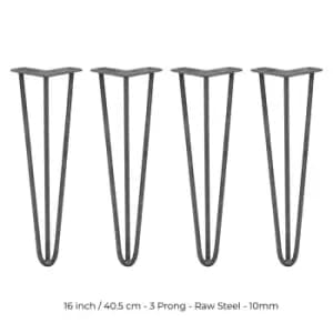 SkiSki 4 X Hairpin Leg - 16 - Unfinished - 3 Prong - 10M