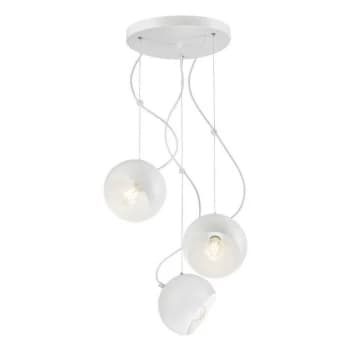 Lamkur Lighting - Inez Cluster Pendant Ceiling Light White, 3x E27