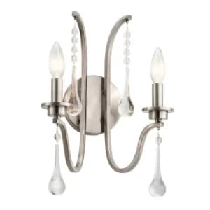 Kichler Karlee 2 Light Wall Light Classic Pewter