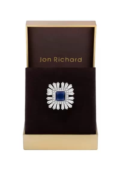 Rhodium Plated Cubic Zirconia Montana Brooch - Gift Boxed