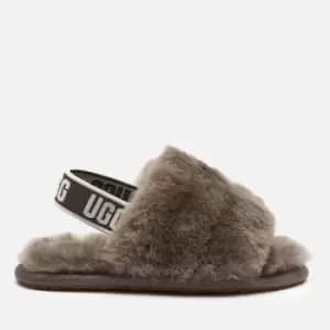 UGG Toddlers Fluff Yeah Slide Slippers - Charcoal - UK 5 Toddler