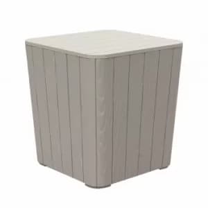 Alfresco Wood Effect Garden Storage Table 50 Litres, Grey