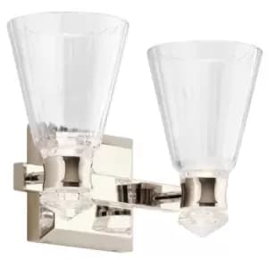 Kichler Kayva Integrated LED Wall Lamp Polished Nickel, 3000K, IP44