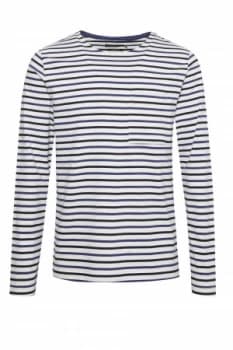 Mens French Connection Franstripe Crew Neck T Shirt Cobalt