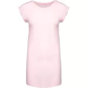 Kariban Womens/Ladies T-Shirt Dress (L/XL) (Pale Pink)