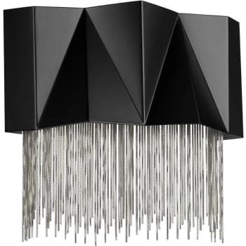 Zuma 3 Light Wall Light, Satin Black, Silver, G9 - Elstead