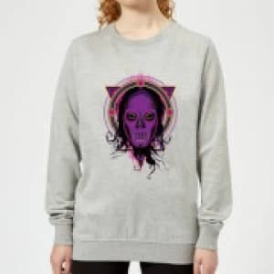 Harry Potter Death Mask 2 Neon Womens Sweatshirt - Grey - 3XL