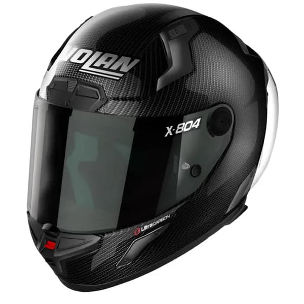 Nolan X-804 RS Ultra Carbon Puro 001 Glossy Black Carbon Full Face Helmet Size 2XL