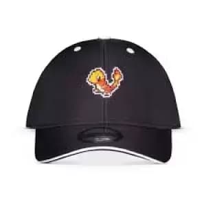 Pokemon Charmander Pixelated Baseball Cap - Black/White