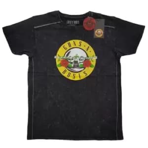 Guns N' Roses - Classic Logo Unisex XX-Large Snow Wash T-Shirt - Black