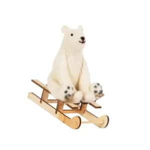Woolly Sledging Polar Bear Decoration