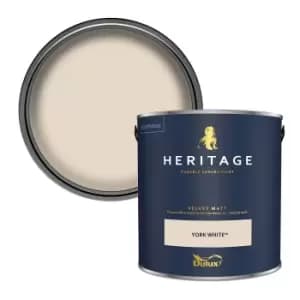 Dulux Heritage Velvet Matt York White Matt Emulsion Paint 2.5L