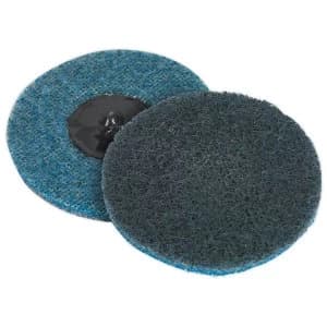 Genuine SEALEY PTCQC75F Quick Change Preparation Pad Ø75mm Fine Pack of 10