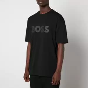 BOSS Green Mens Tee Lotus T-Shirt - Black - L