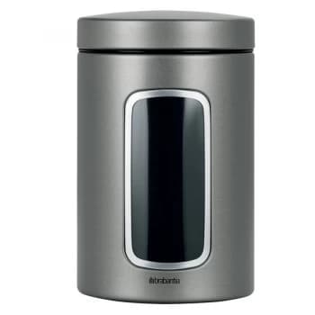 Brabantia Window Canister - Platinum
