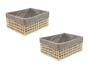 Cotton Rope Storage Basket Set Of 2 Large