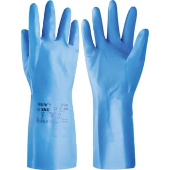 37-501 VersaTouch Blue Nitrile Gloves - Size 8-1/2