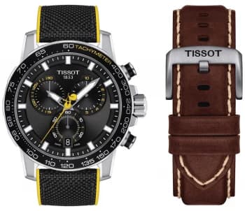 Tissot Tour De France 2020 Supersport Chrono + Brown Strap Watch