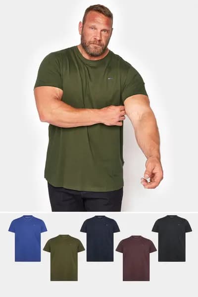 BadRhino 5 Pack T-Shirts Blue
