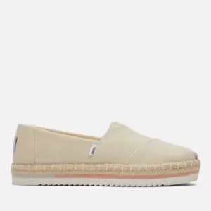 TOMS Womens Alpargata Canvas Platform Espadrilles - UK 4