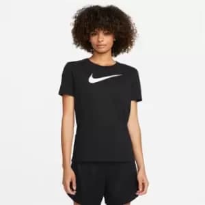 Nike Dri-FIT Swoosh Womens T-Shirt - Black