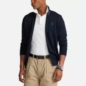 Polo Ralph Lauren Mens Pima Cotton Full Zip Jumper - Hunter Navy - S
