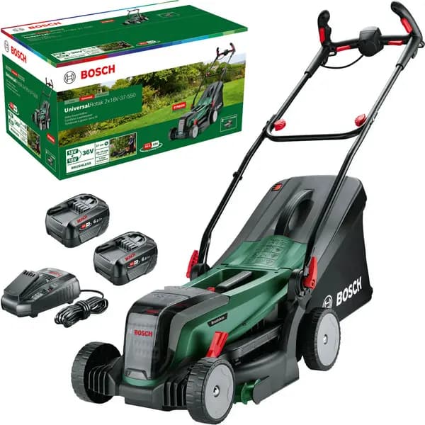 Bosch UniversalRotak 2x18V-37-550 36V 2 x 6Ah Li-ion Cordless Rotary Lawnmower