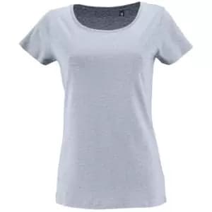 SOLS Womens/Ladies Milo Heather T-Shirt (S) (Sky Blue)