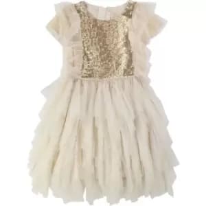 Billieblush Girls Golden shiny dress - Yellow