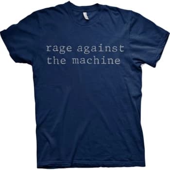 Rage Against The Machine - Original Logo Unisex Large T-Shirt - Blue