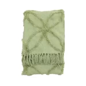 Simply Green Miami Tufted Throw Green