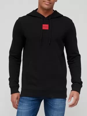 Hugo Boss Daratschi 212 Red Patch Logo Pullover Hoodie Navy Size M Men