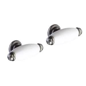 BQ Antique pewter effect T bar Furniture handle Pack of 2