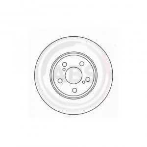 Front Pair (2x) of Brake Disc A.B.S. 16653