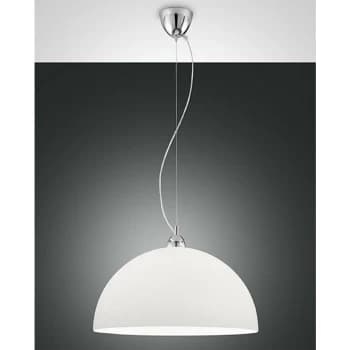 Fabas Luce Lighting - Fabas Luce Nice Dome Pendant Ceiling Lights White Glass, E27