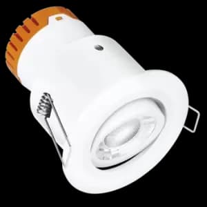 Aurora Enlite 8W Matt White Adjustable Dimmable Integrated Downlight Cool White - EN-DE82MW/40