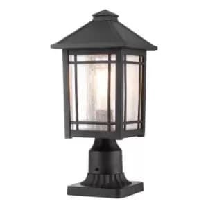 Quoizel Cedar Point Outdoor Pedestal Light Black, IP44