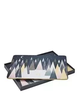 Sara Miller Frosted Pines Placemats - Set Of 4 Dimensions: 30.5 X 23Cm